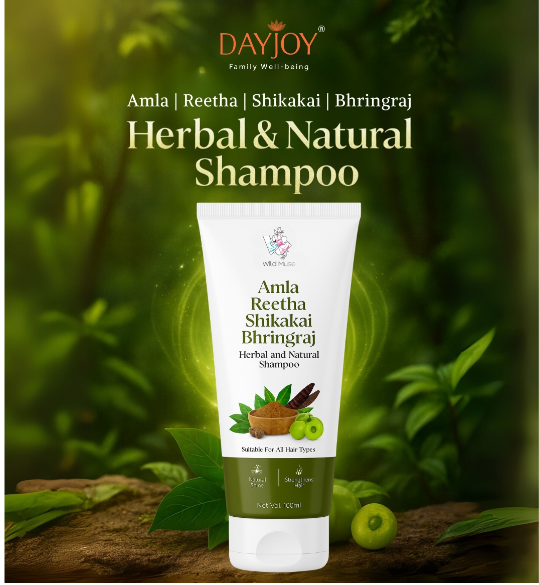 Amla Reetha Shikakai Shampoo (100ml)